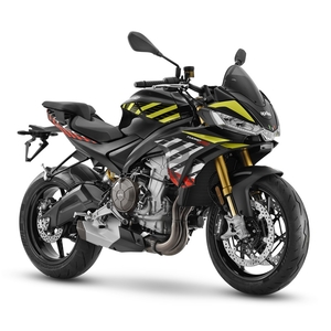 Aprilia tuono 660 factory shakedown yellow 3 4 ant dx