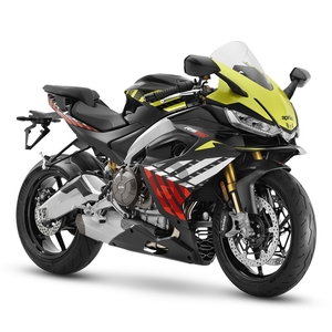Aprilia rs 660 factory shakedown yellow 3 4 ant dx